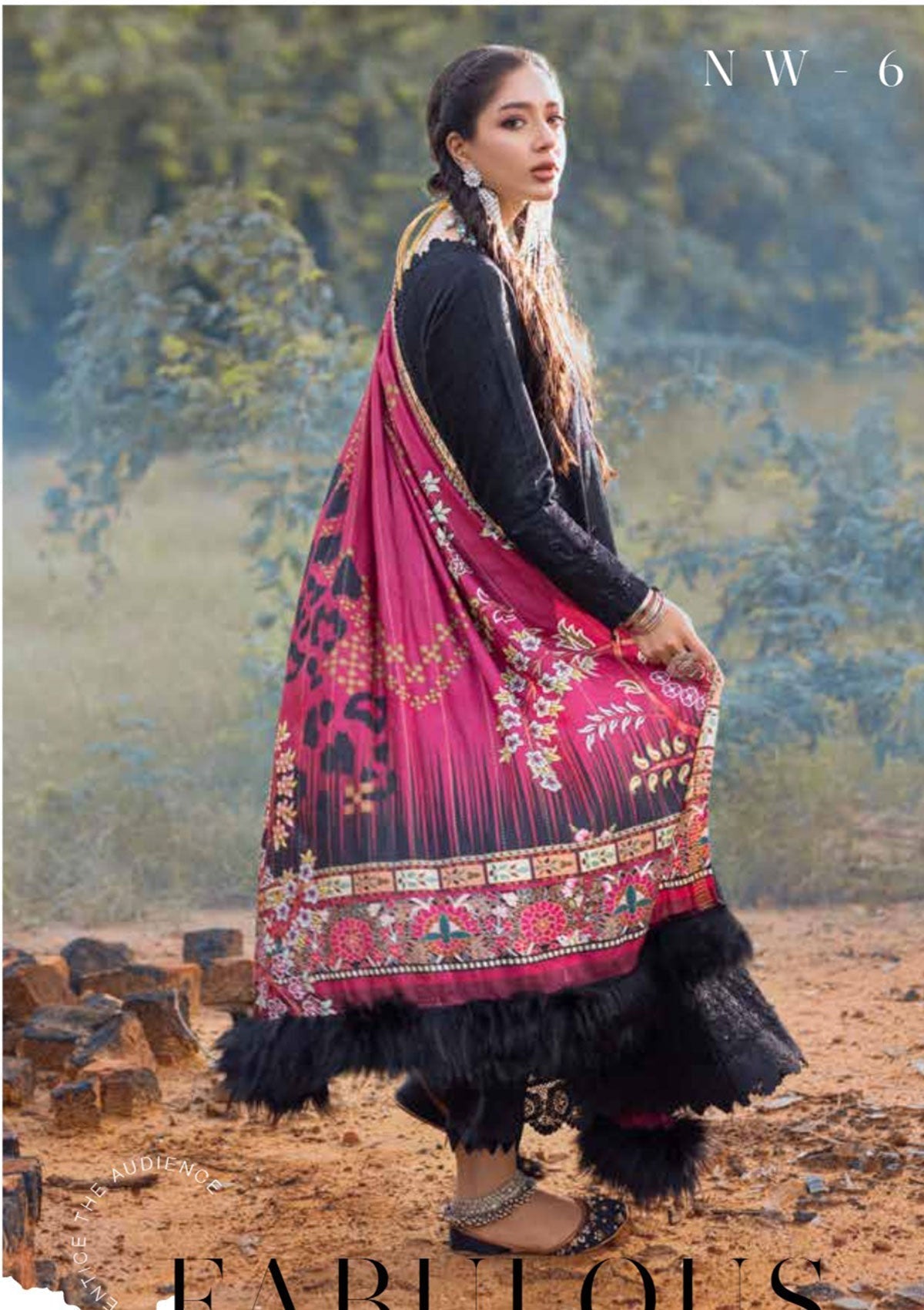 Winter Collection - Nureh - Maya - Heerni - Linen - NW#65 available at Saleem Fabrics Traditions