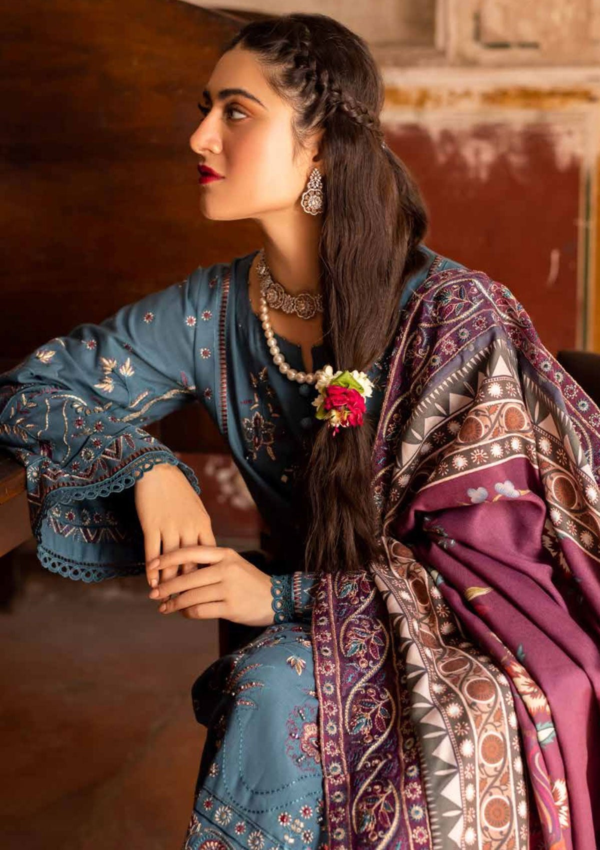 Winter Collection - Nureh - Maya - Khaddar - NW#72 available at Saleem Fabrics Traditions