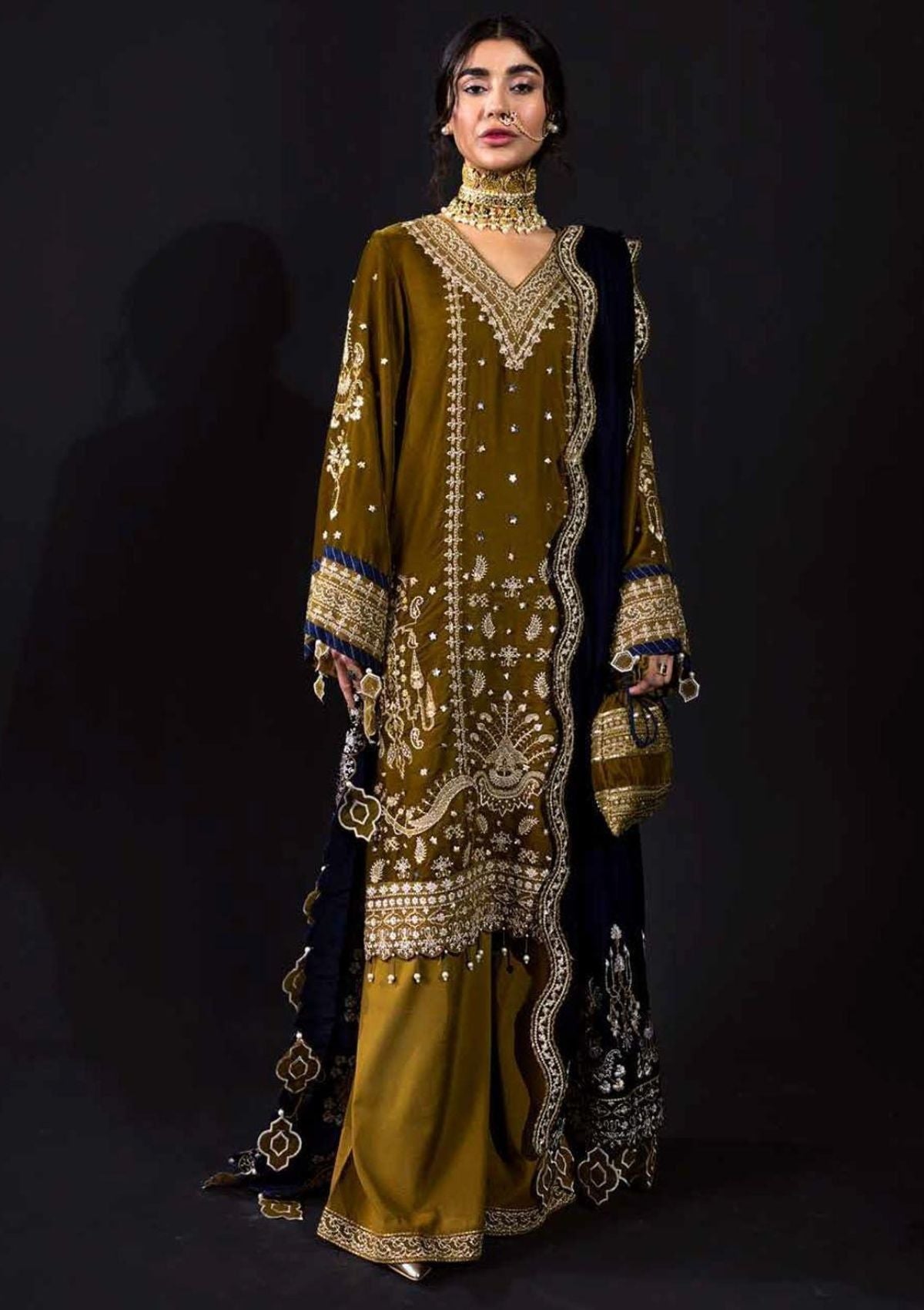 Winter Collection - Nureh - Maya - Velvet - NV#19 available at Saleem Fabrics Traditions