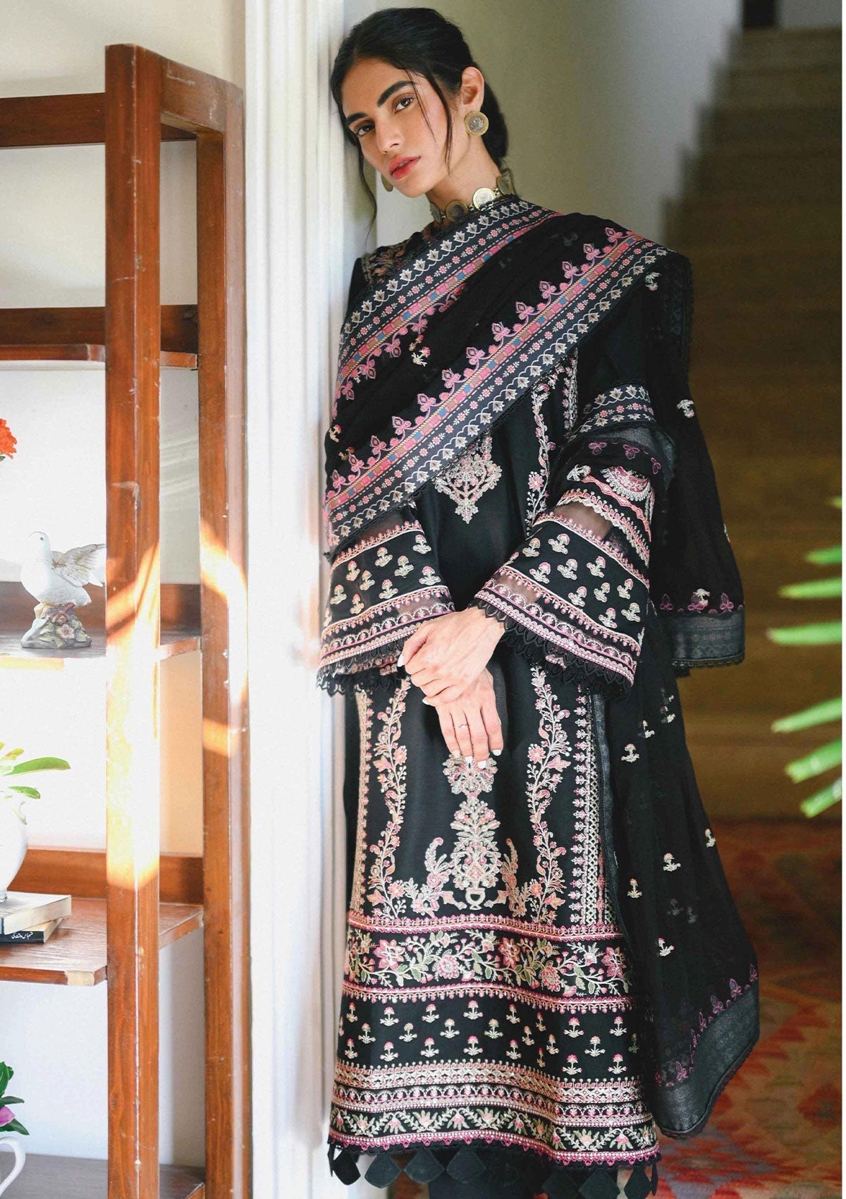 Winter Collection - Qalamkar - Qline - Linen - Erum - VL#15 available at Saleem Fabrics Traditions