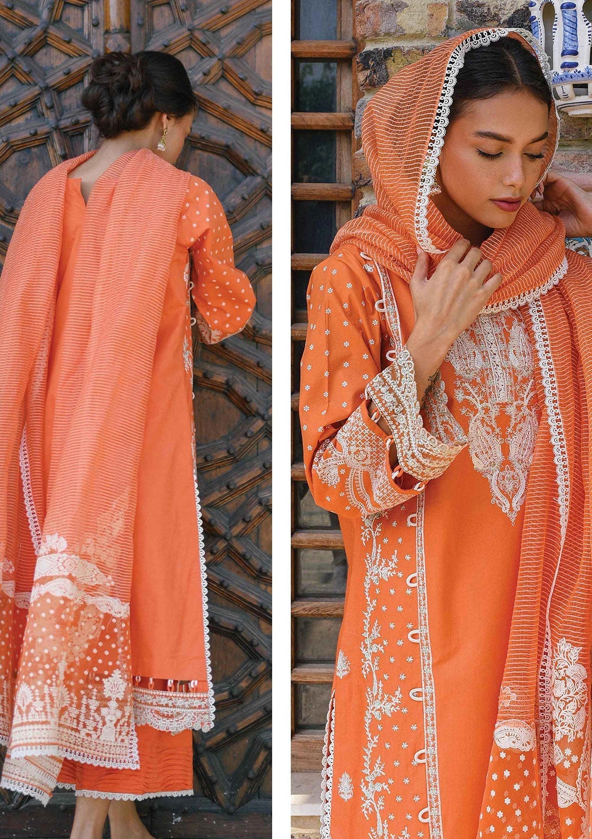 Winter Collection - Qalamkar - Qline - Linen - Mala - VL#3 available at Saleem Fabrics Traditions