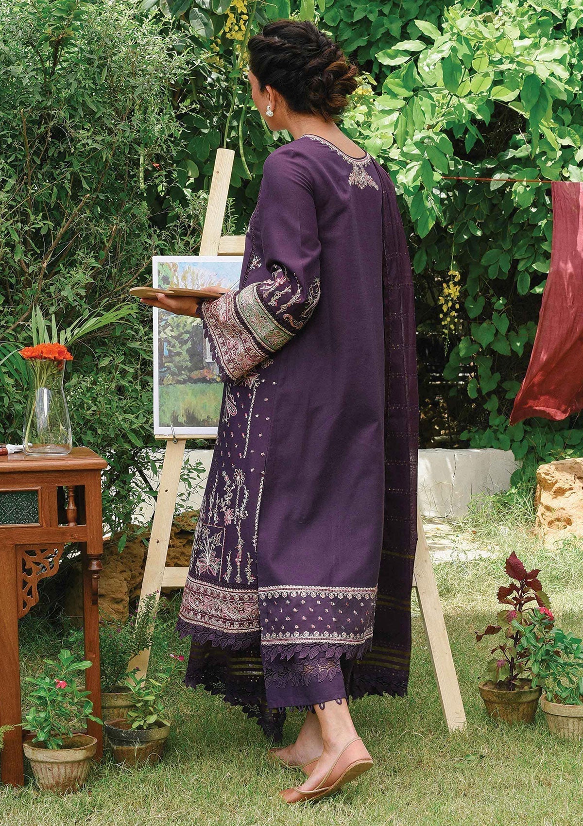 Winter Collection - Qalamkar - Qline - Linen - Mehroze - VL#6 available at Saleem Fabrics Traditions