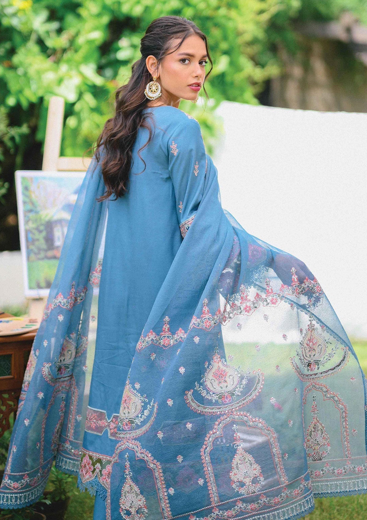 Winter Collection - Qalamkar - Qline - Linen - Rooh - VL#10 available at Saleem Fabrics Traditions