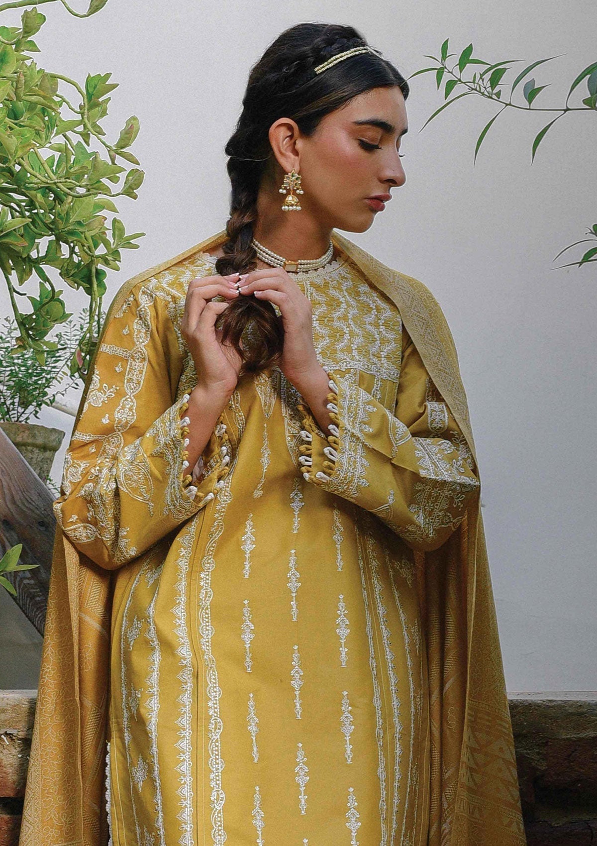 Winter Collection - Qalamkar - Qline - Linen - Roohi - VL#7 available at Saleem Fabrics Traditions