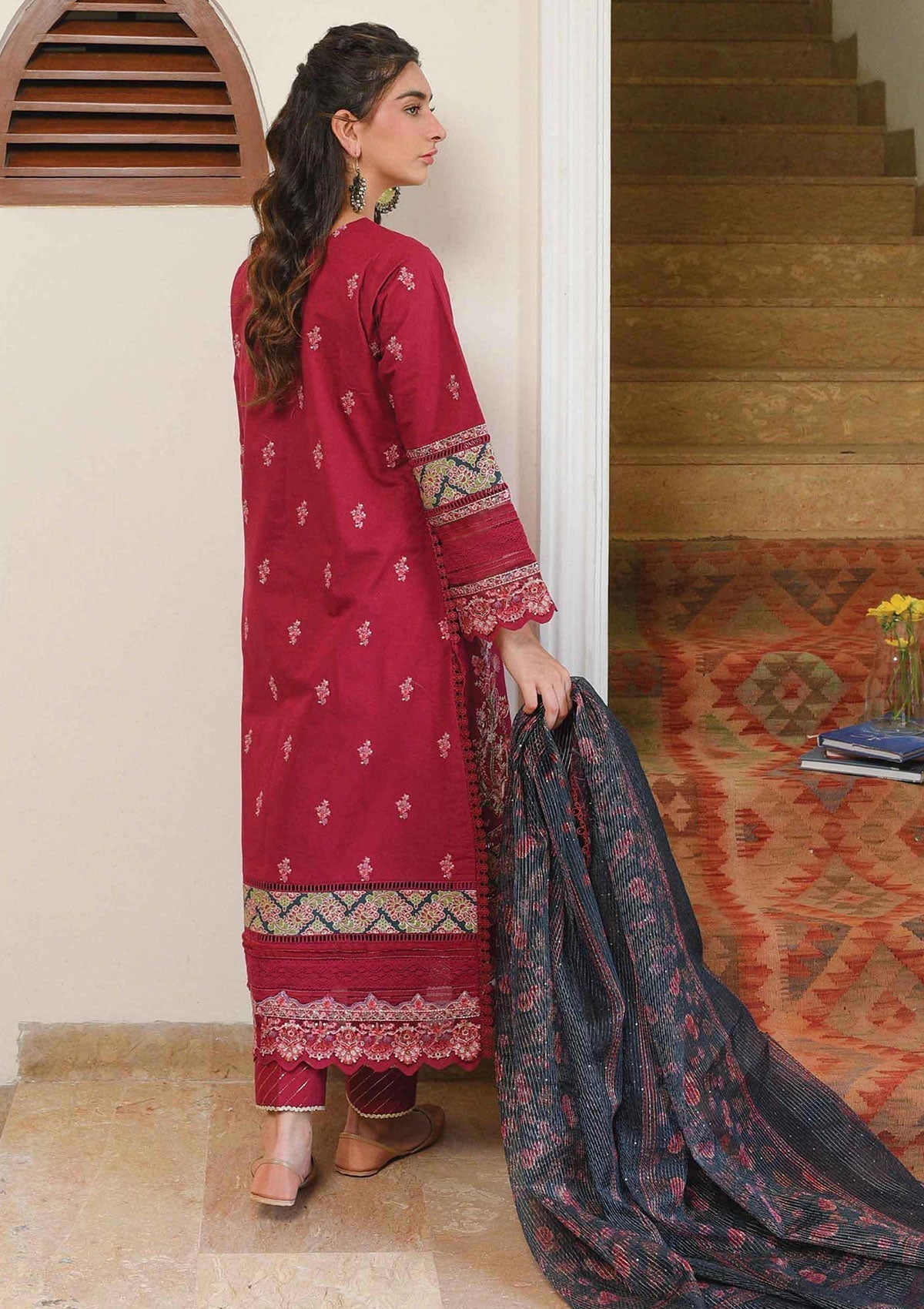 Winter Collection - Qalamkar - Qline - Linen - Sabeeka - VL#4 available at Saleem Fabrics Traditions