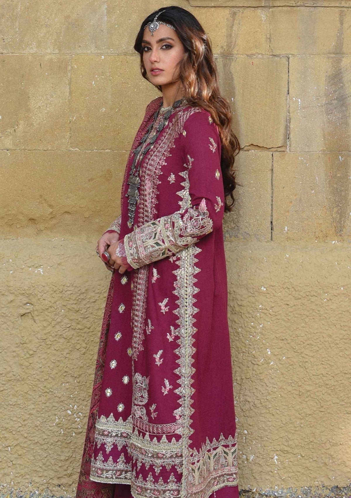Winter Collection - Qalamkar - Sewni - K#04 (SAMREEN) available at Saleem Fabrics Traditions