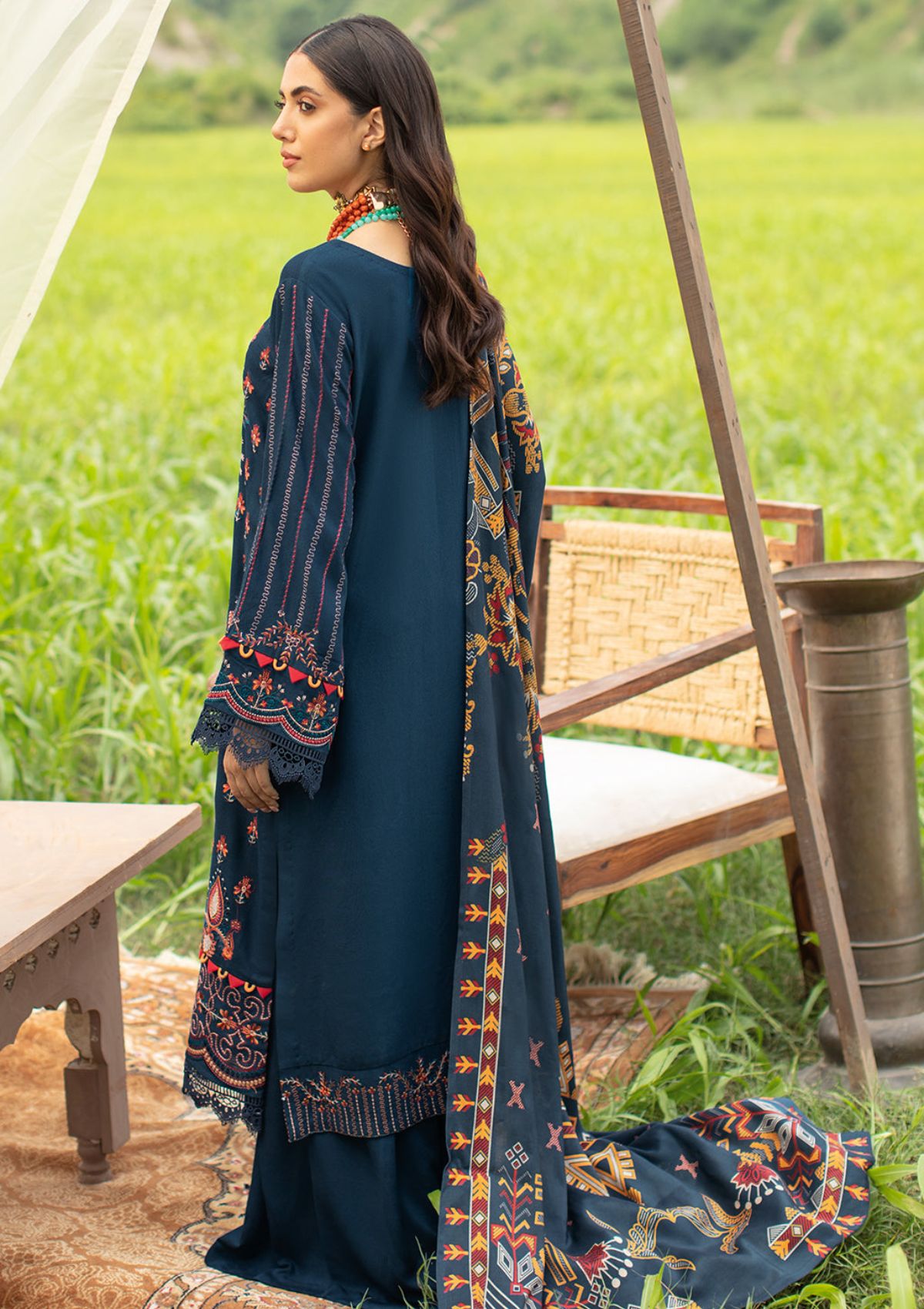 Winter Collection - Ramsha - Reet - Karandi - V06 - R#607 available at Saleem Fabrics Traditions