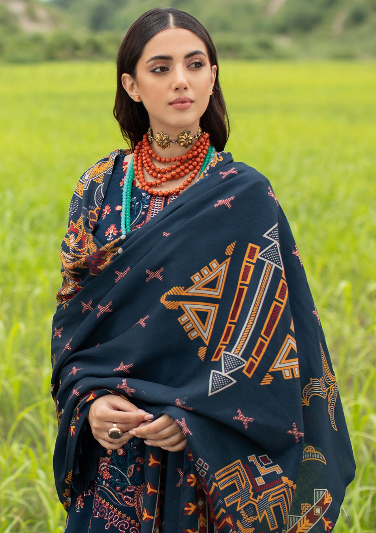 Winter Collection - Ramsha - Reet - Karandi - V06 - R#607 available at Saleem Fabrics Traditions