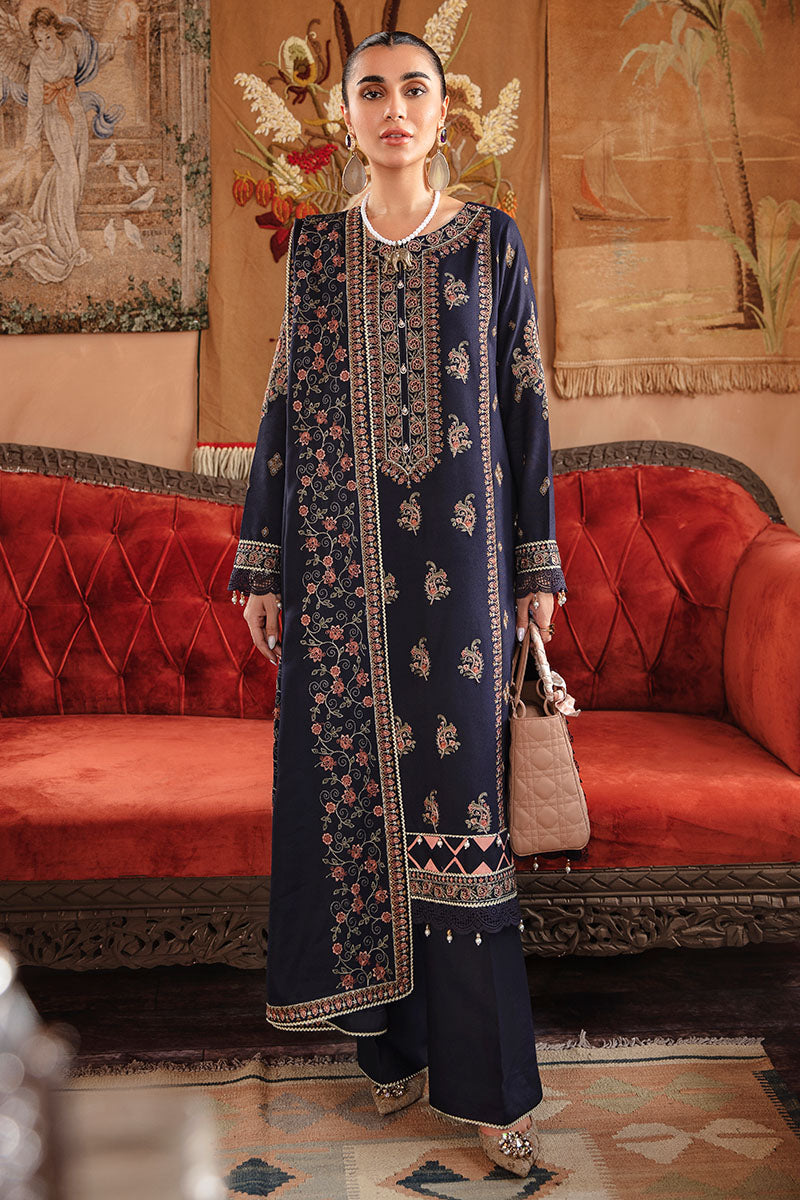 Winter Collection - Rang Rasiya - Premium Winter - 3 Pcs - D#02 (BLUE BELL) available at Saleem Fabrics Traditions