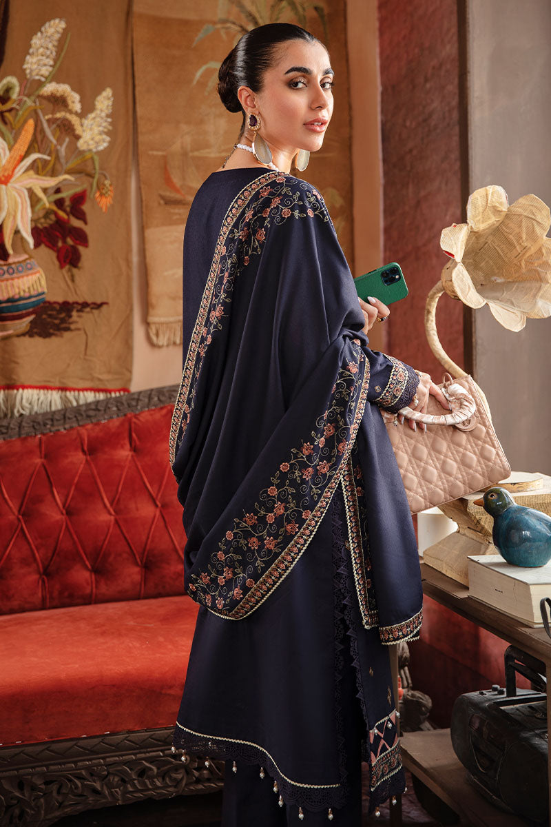 Winter Collection - Rang Rasiya - Premium Winter - 3 Pcs - D#02 (BLUE BELL) available at Saleem Fabrics Traditions