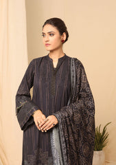 Winter Collection - Salitex - Printed Linen - V01 - WK#01181 (Charcoal) by Saleem Fabrics PK