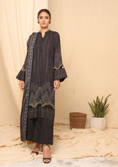 Winter Collection - Salitex - Printed Linen - V01 - WK#01181 (Charcoal) available at Saleem Fabrics Traditions