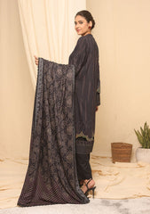Winter Collection - Salitex - Printed Linen - V01 - WK#01181 (Charcoal) available at Saleem Fabrics Traditions