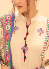 Winter Collection - Salitex - Printed Linen - V01 - WK#01183 (Pista) available at Saleem Fabrics Traditions