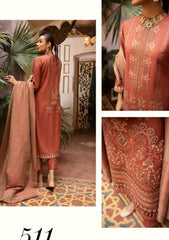 Winter Collection - Shaista - Executive - Semi Peach - D#511 available at Saleem Fabrics Traditions