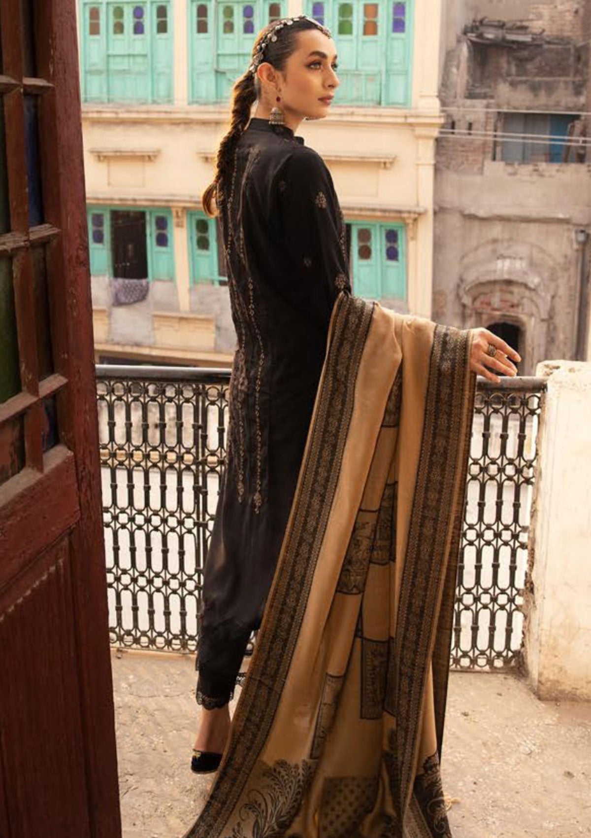 Winter Collection - Shaista - Executive - Semi Peach - D#517 available at Saleem Fabrics Traditions