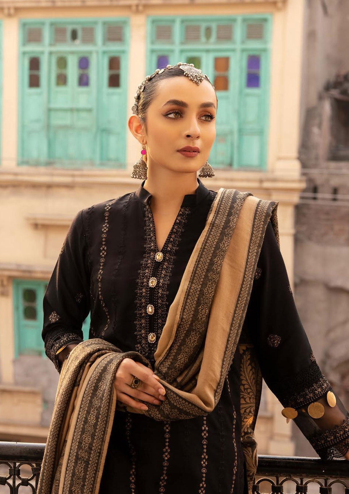 Winter Collection - Shaista - Executive - Semi Peach - D#517 available at Saleem Fabrics Traditions