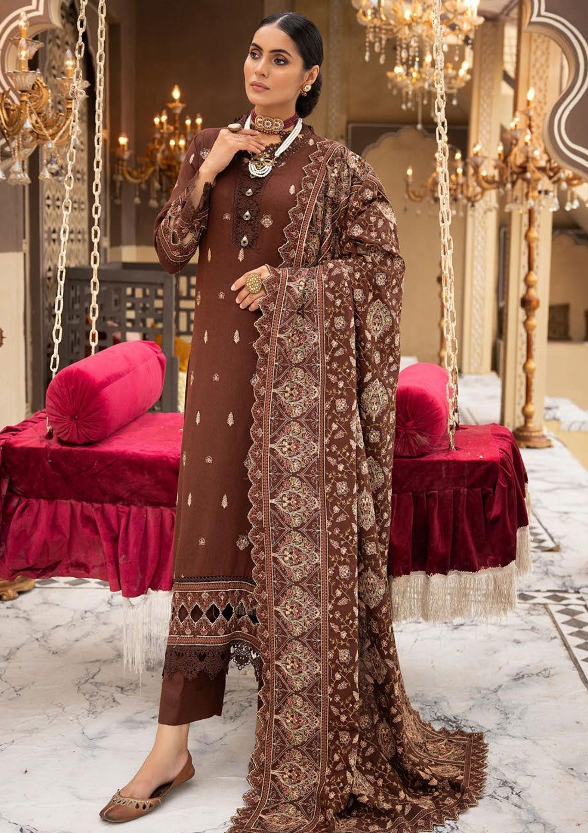 Winter Collection - Shaista - Khoobseerat - Karandi - SKK#365 available at Saleem Fabrics Traditions