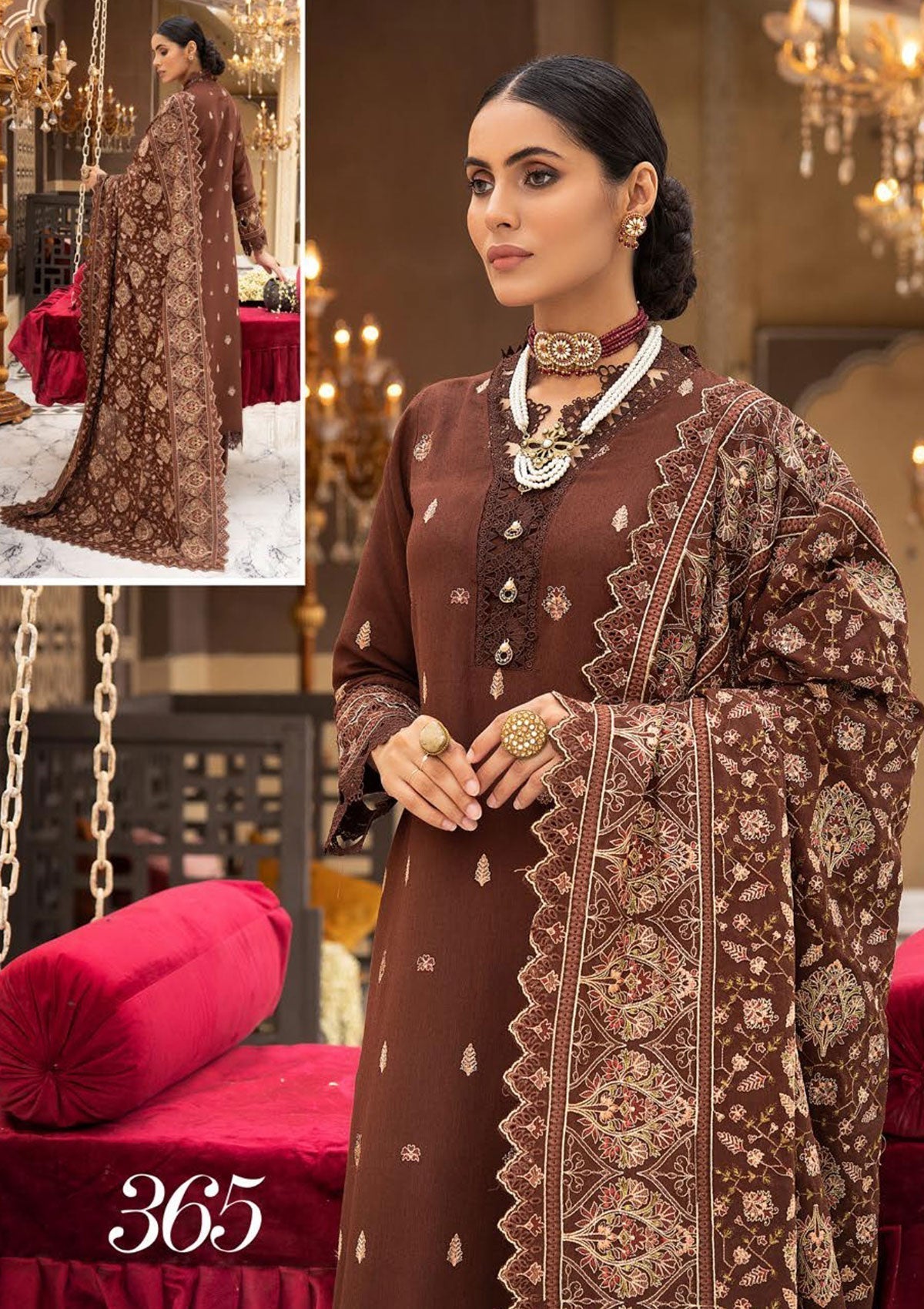 Winter Collection - Shaista - Khoobseerat - Karandi - SKK#365 available at Saleem Fabrics Traditions