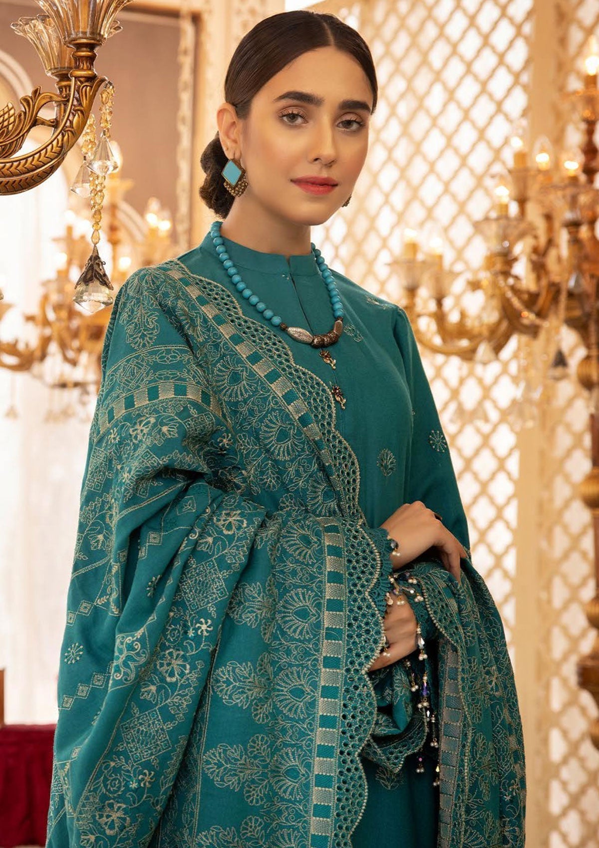 Winter Collection - Shaista - Khoobseerat - Karandi - SKK#368 available at Saleem Fabrics Traditions