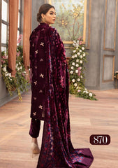 Winter Collection - Shaista - Kotrai Velvet - D#870 available at Saleem Fabrics Traditions