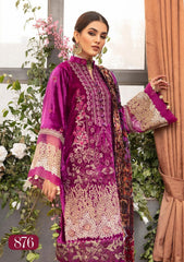 Winter Collection - Shaista - Kotrai Velvet - D#876 available at Saleem Fabrics Traditions