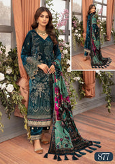 Winter Collection - Shaista - Kotrai Velvet - D#877 available at Saleem Fabrics Traditions
