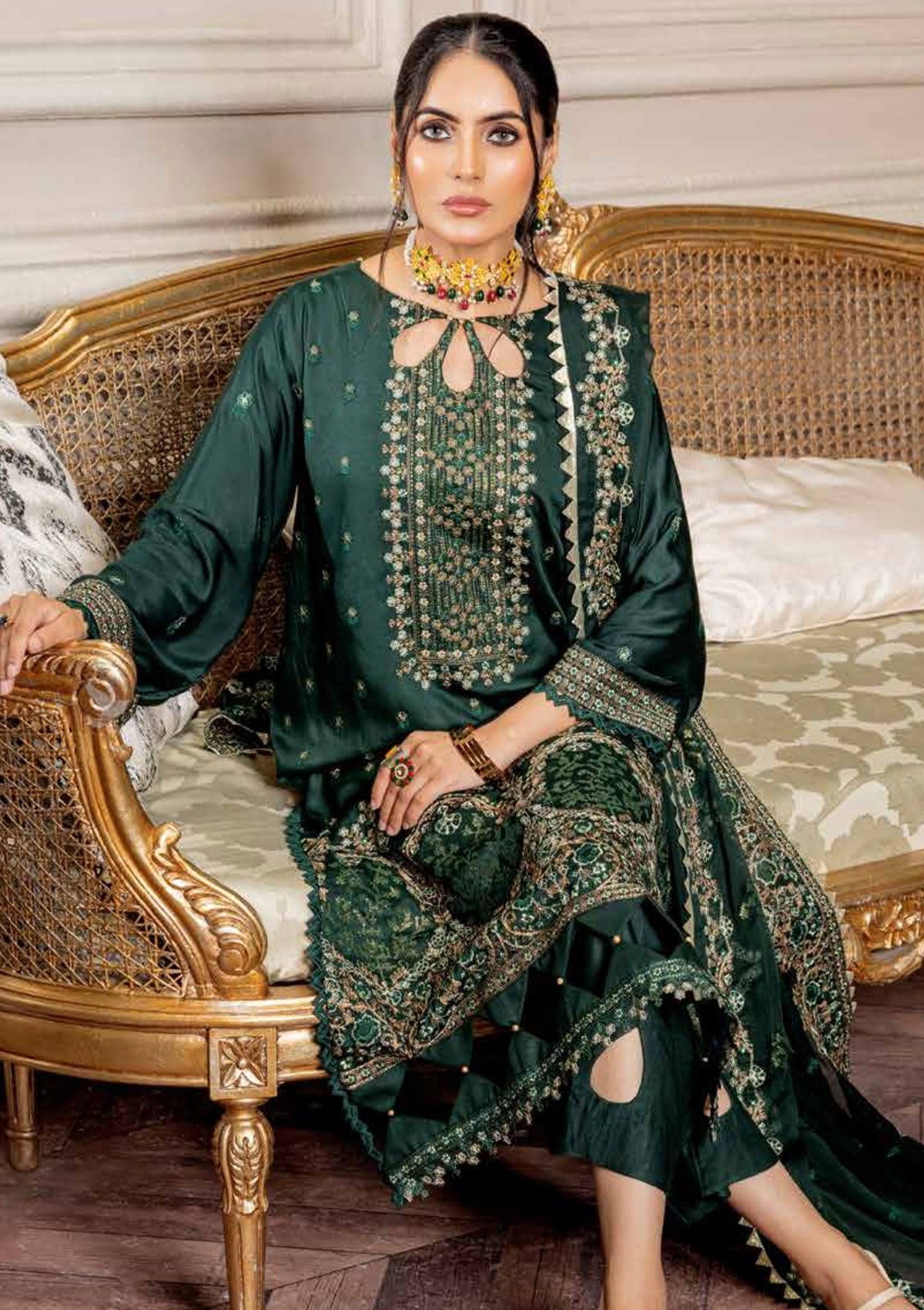 Winter Collection - Shaista - Shamoz Satin - V01 - D#102 by Saleem Fabrics PK