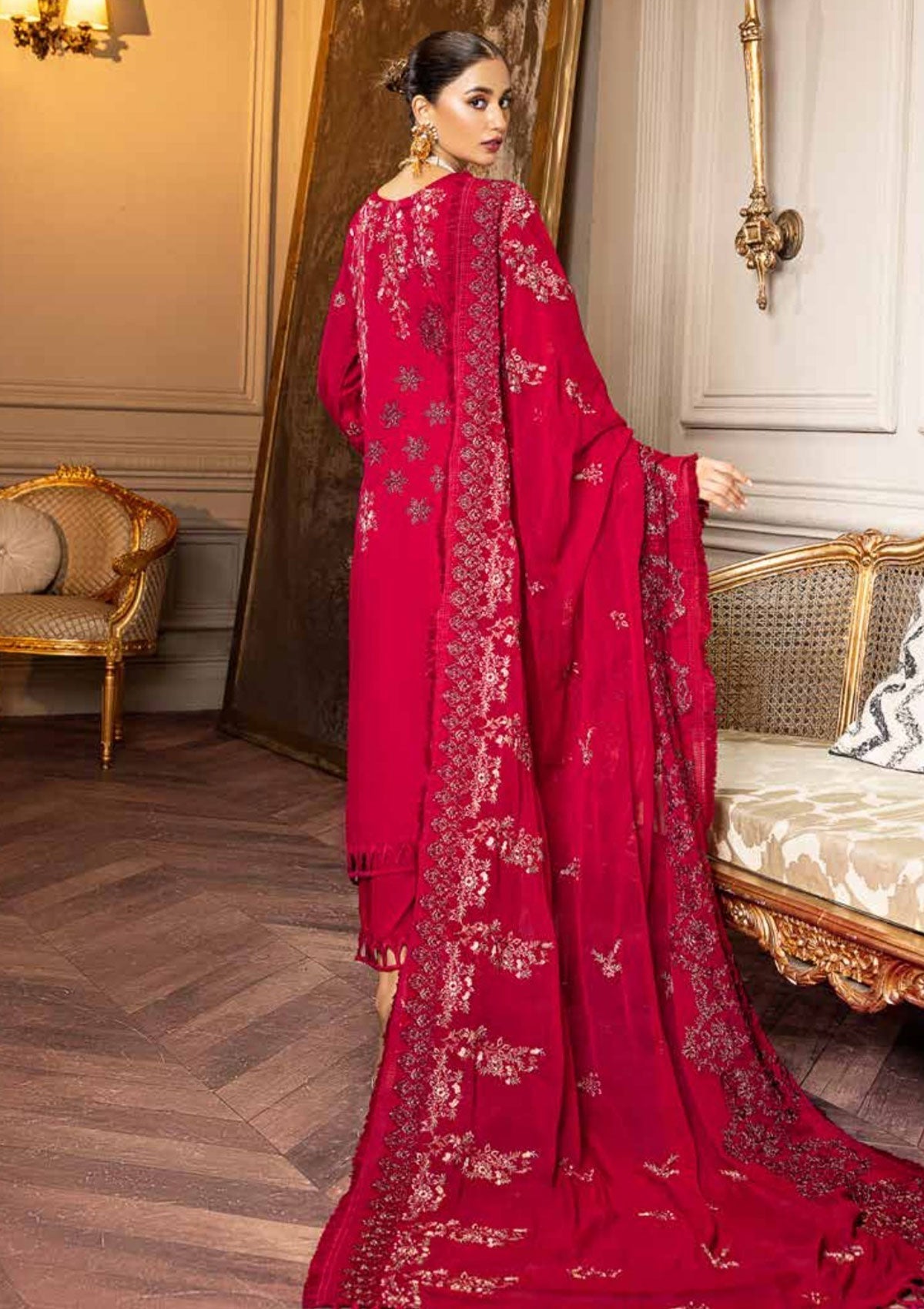 Winter Collection - Shaista - Shamoz Satin - V01 - D#103 available at Saleem Fabrics Traditions