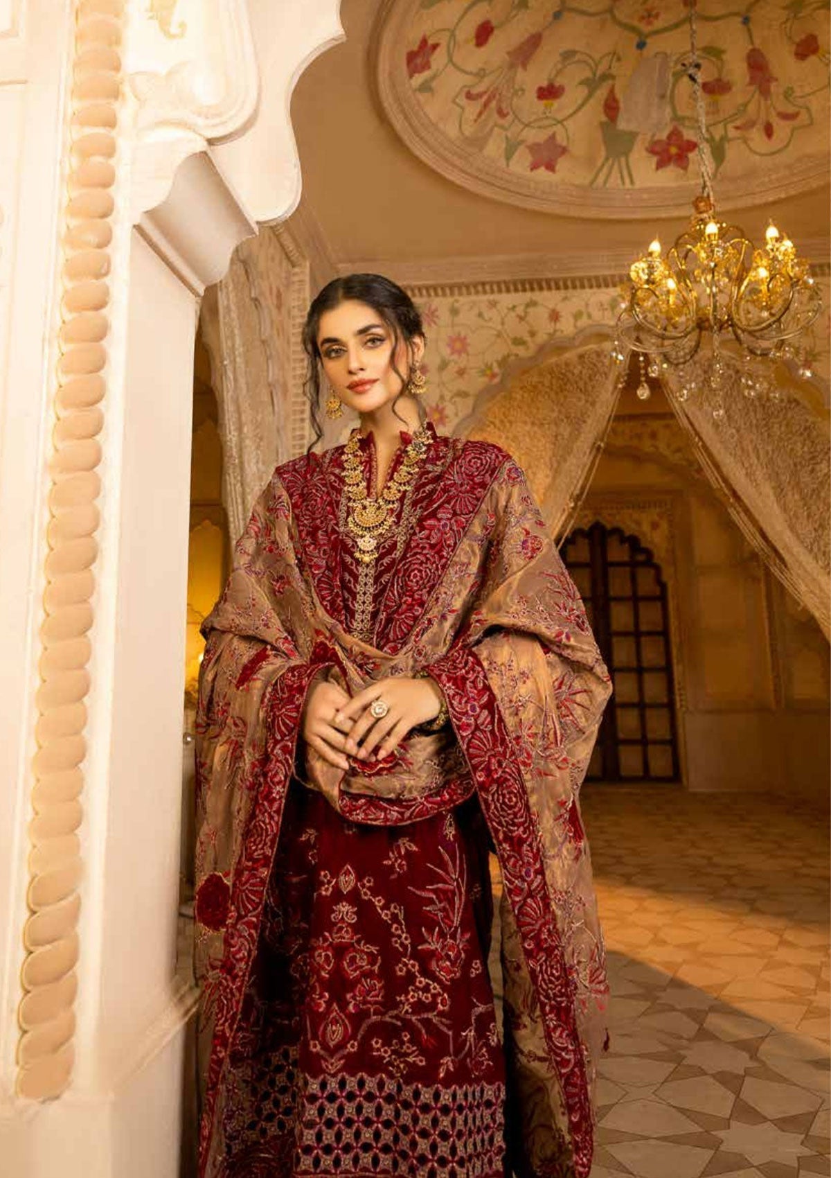 Winter Collection - Shaista - Velvet - Emb - SVEC#403 available at Saleem Fabrics Traditions