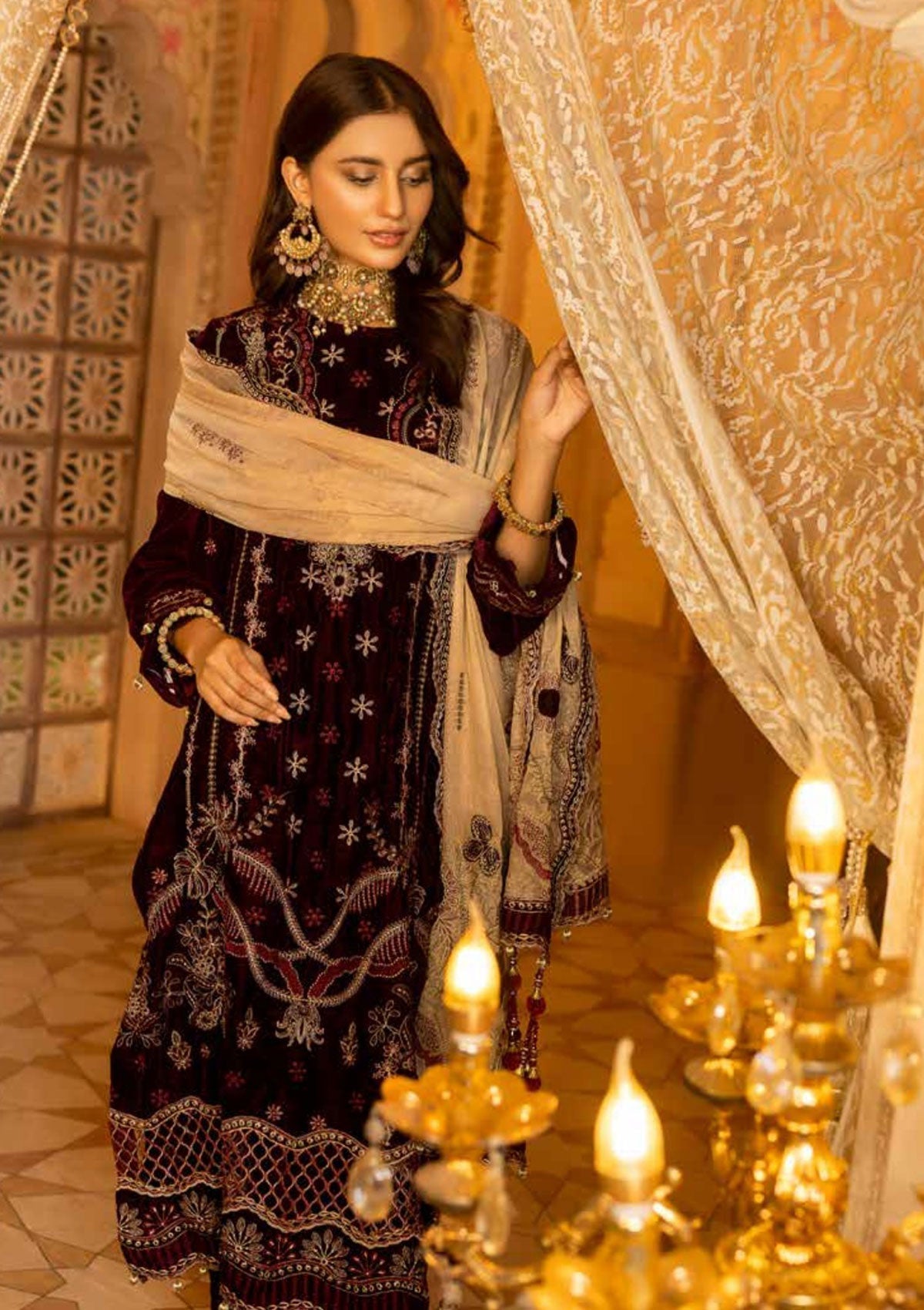 Winter Collection - Shaista - Velvet - Emb - SVEC#405 available at Saleem Fabrics Traditions