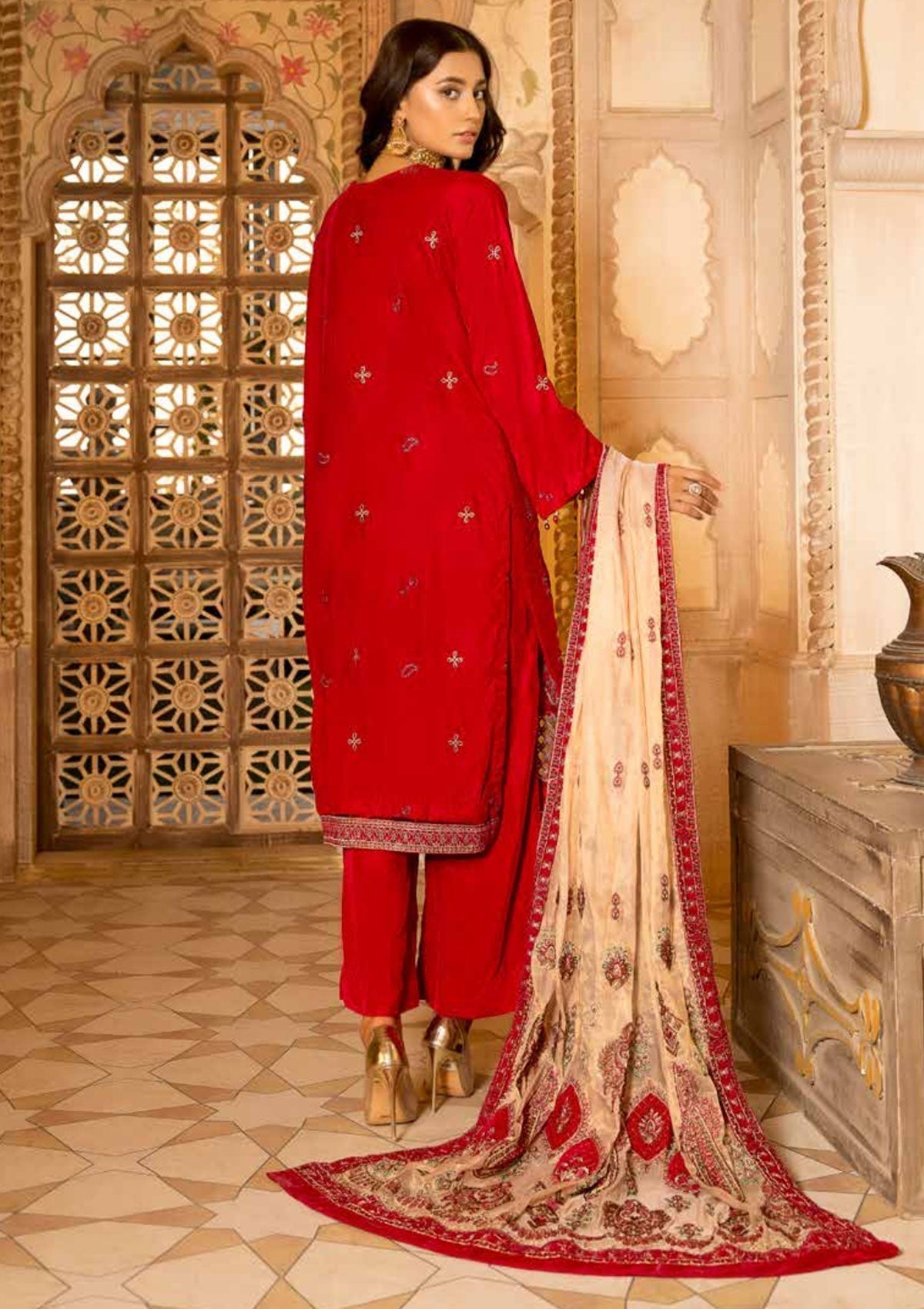 Winter Collection - Shaista - Velvet - Emb - SVEC#406 available at Saleem Fabrics Traditions