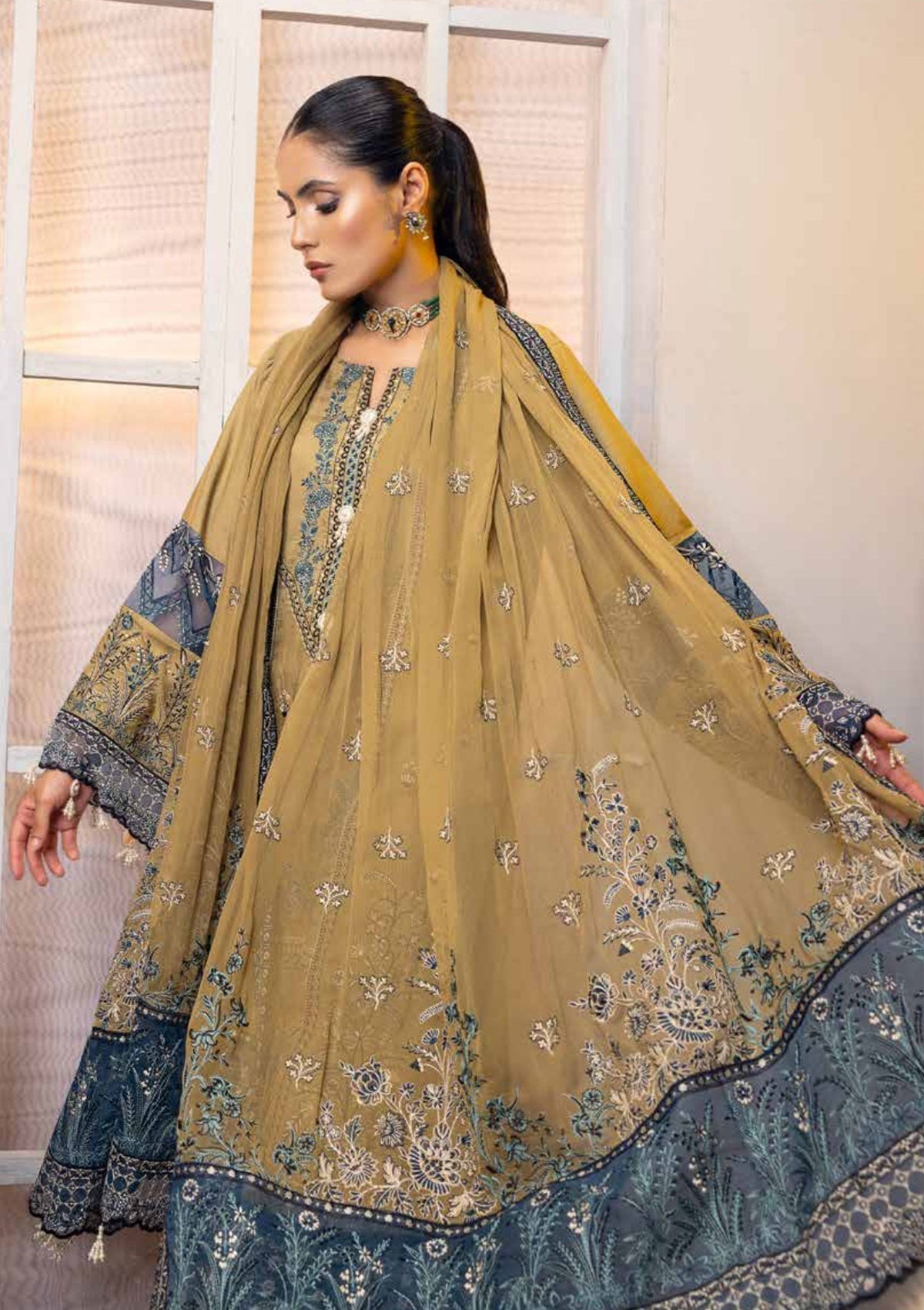 Winter Collection - Shaista - Viscose - V02 - D#307 available at Saleem Fabrics Traditions
