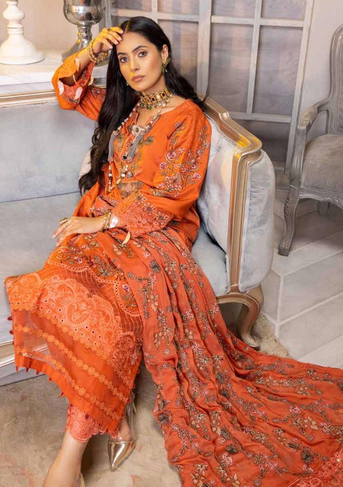 Winter Collection - Shaista - Viscose - V02 - D#308 available at Saleem Fabrics Traditions