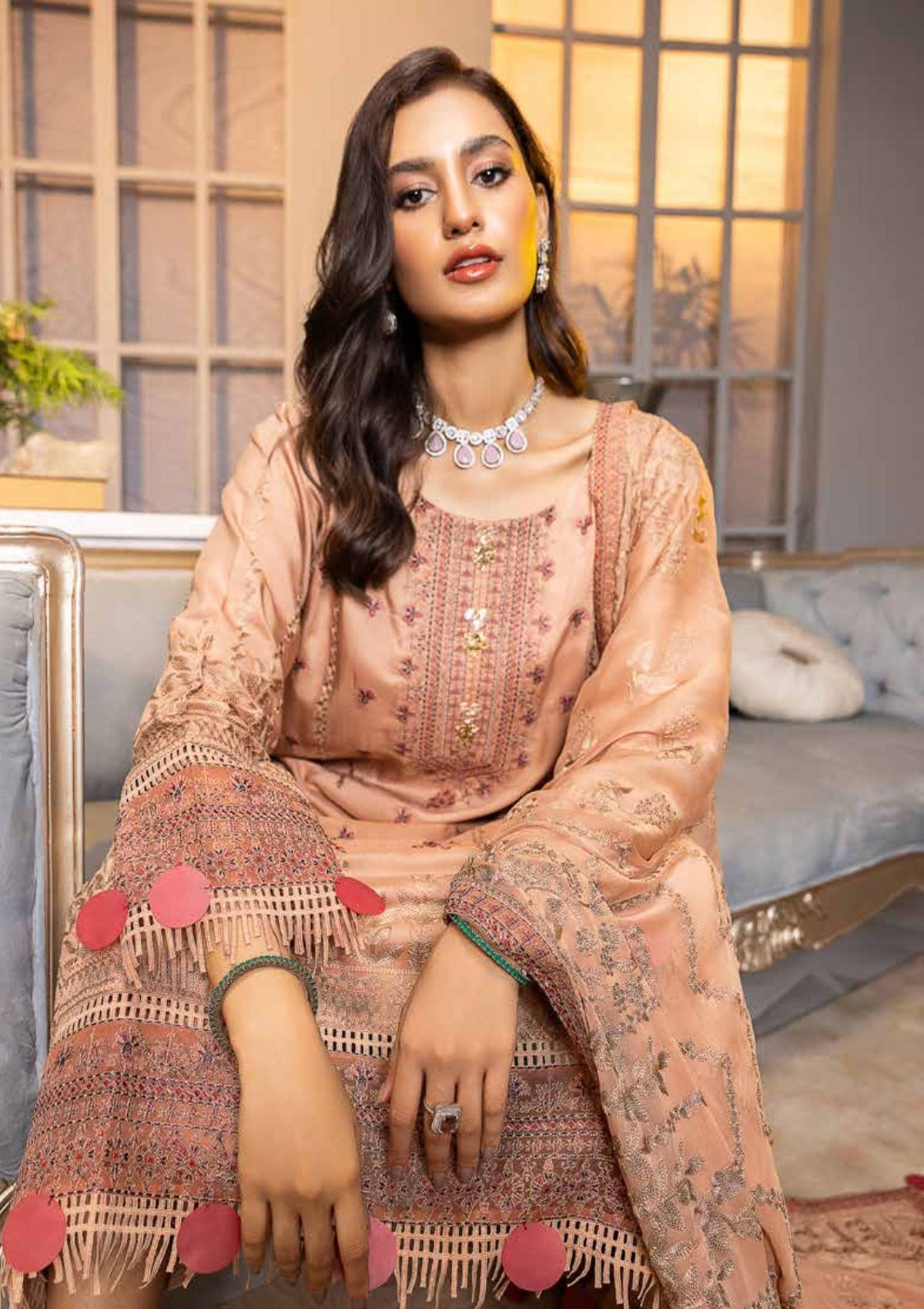 Winter Collection - Shaista - Viscose - V02 - D#309 available at Saleem Fabrics Traditions