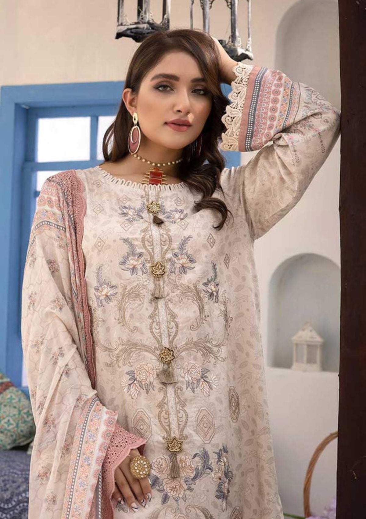 Winter Collection - Shehzal By Shaista - Viscose - D#394 available at Saleem Fabrics Traditions