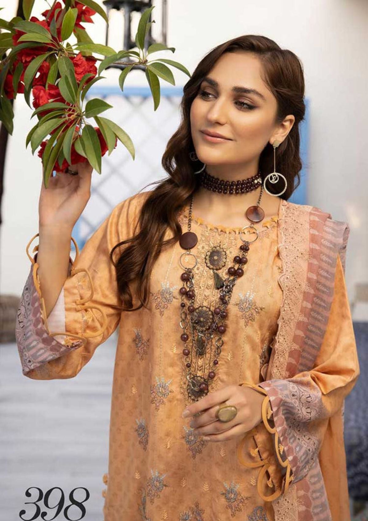 Winter Collection - Shehzal By Shaista - Viscose - D#398 available at Saleem Fabrics Traditions