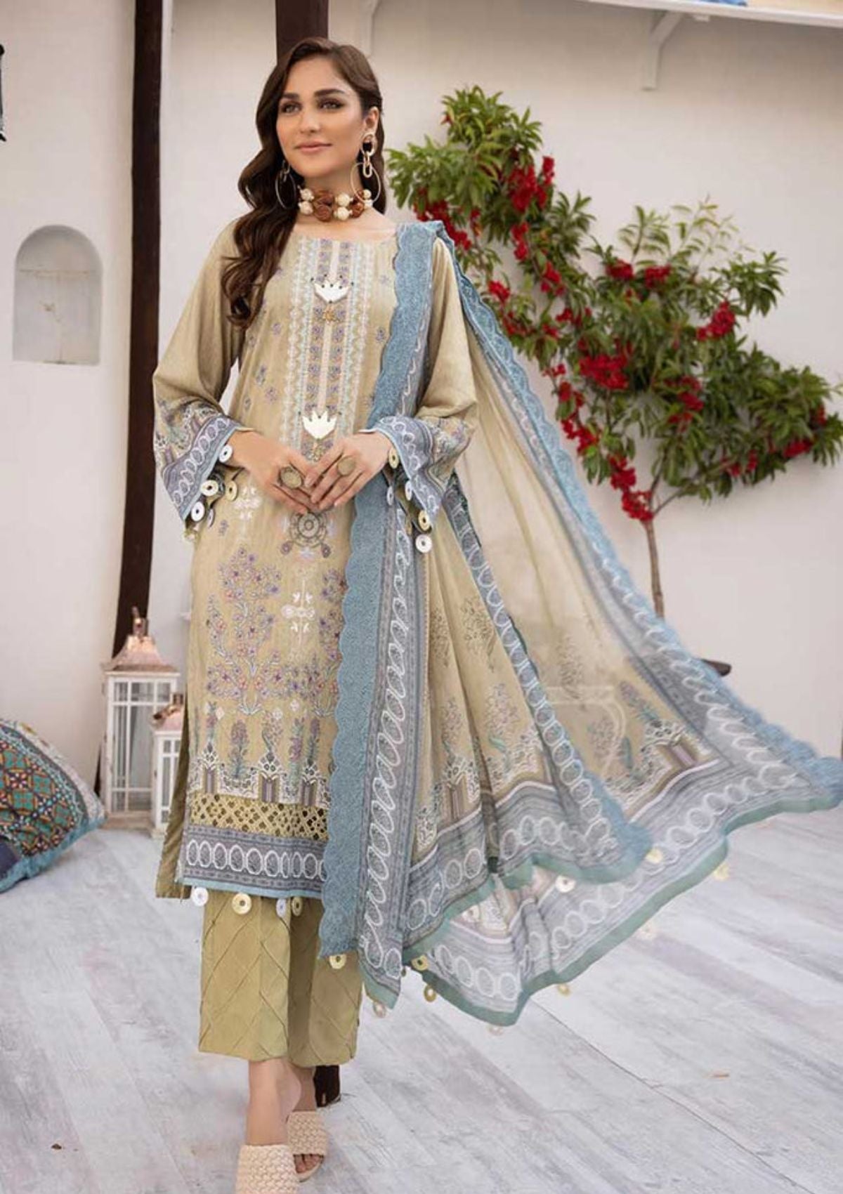 Winter Collection - Shehzal By Shaista - Viscose - D#400 available at Saleem Fabrics Traditions