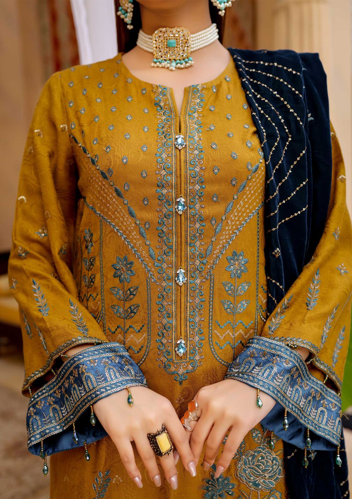 Winter Collection - Waresha - Luxury - V28 - D#171 available at Saleem Fabrics Traditions