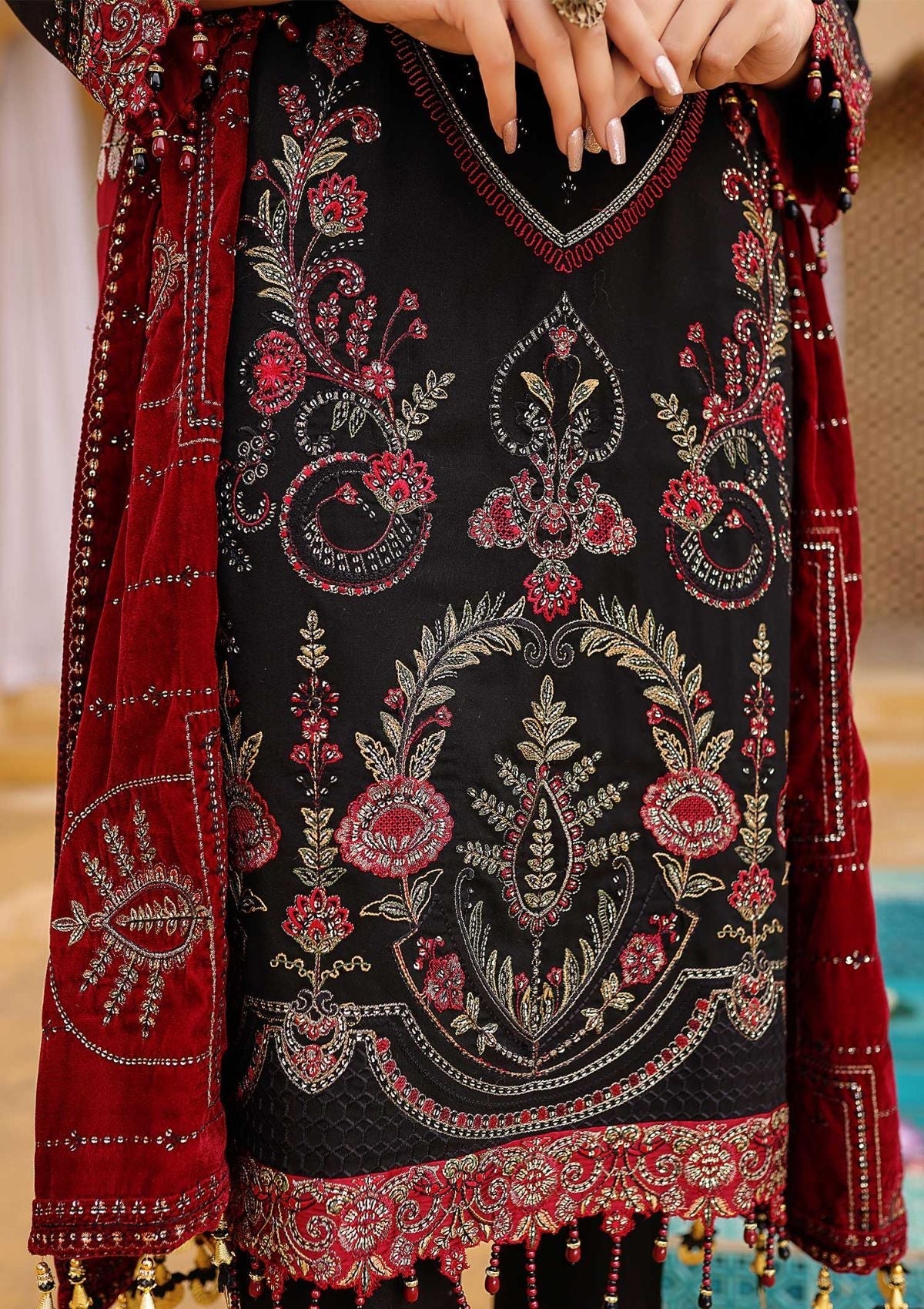 Winter Collection - Waresha - Luxury - V28 - D#173 available at Saleem Fabrics Traditions