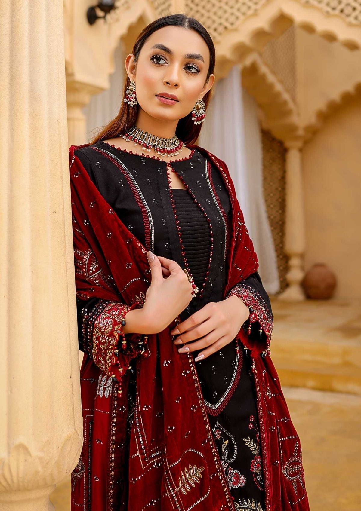 Winter Collection - Waresha - Luxury - V28 - D#173 available at Saleem Fabrics Traditions