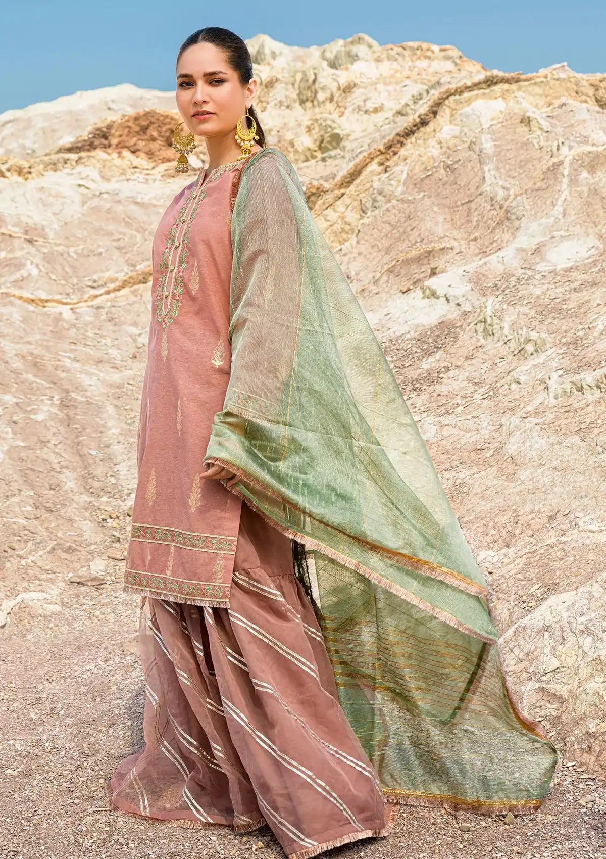 Winter Collection - Woven Palace - Zemira - 2pc - Pk#001 available at Saleem Fabrics Traditions