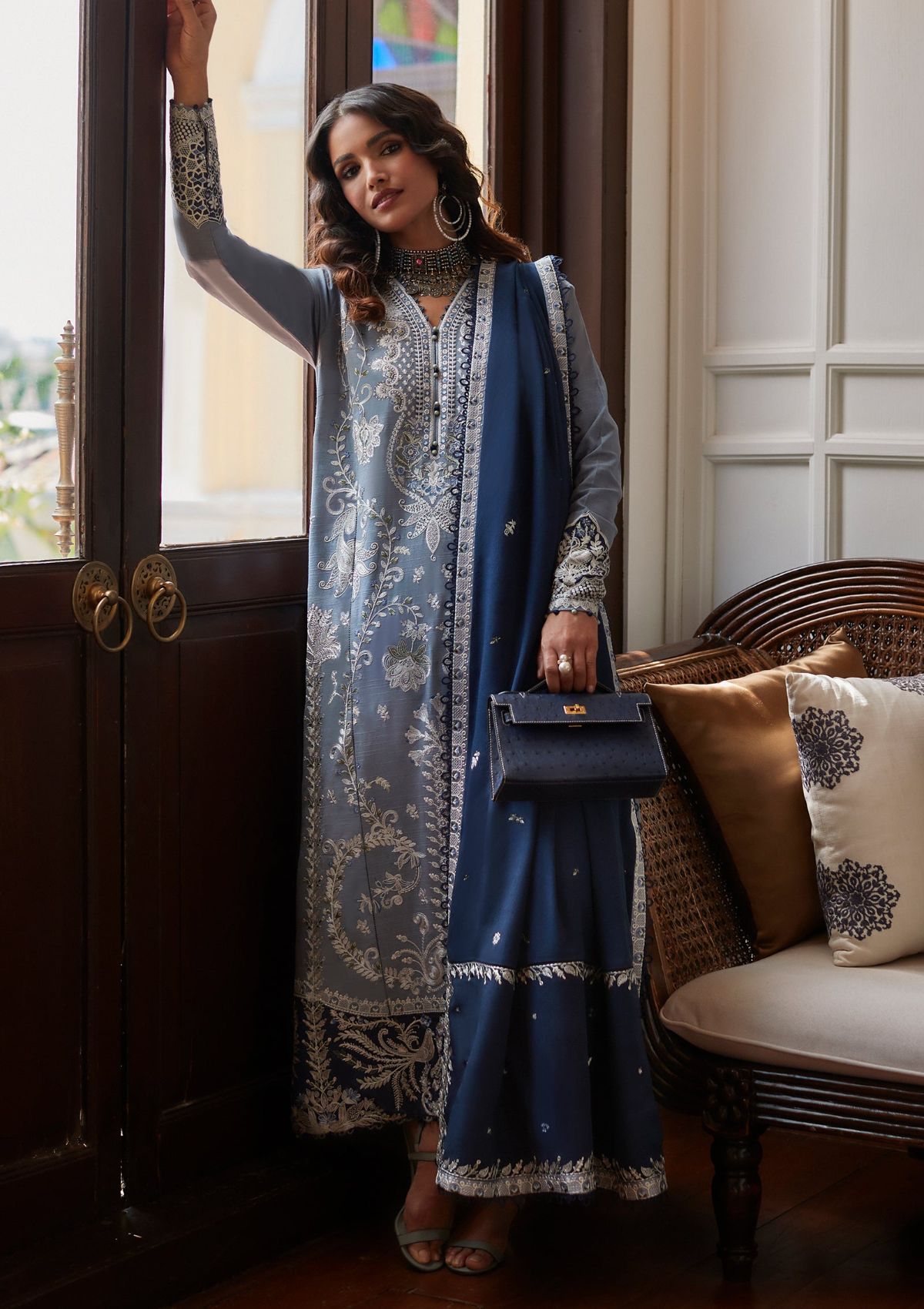Winter Collection - Zaha - Unstitched - D#11 - Parisa available at Saleem Fabrics Traditions