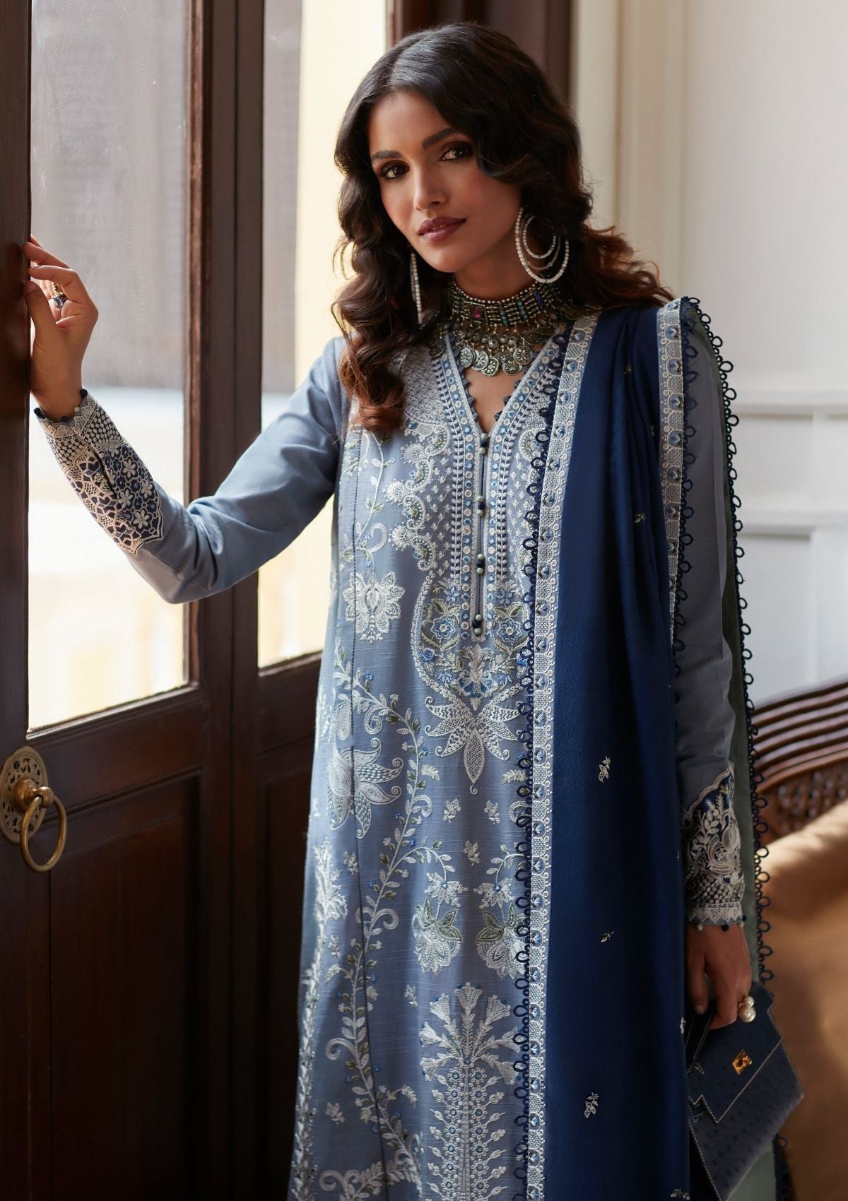 Winter Collection - Zaha - Unstitched - D#11 - Parisa available at Saleem Fabrics Traditions