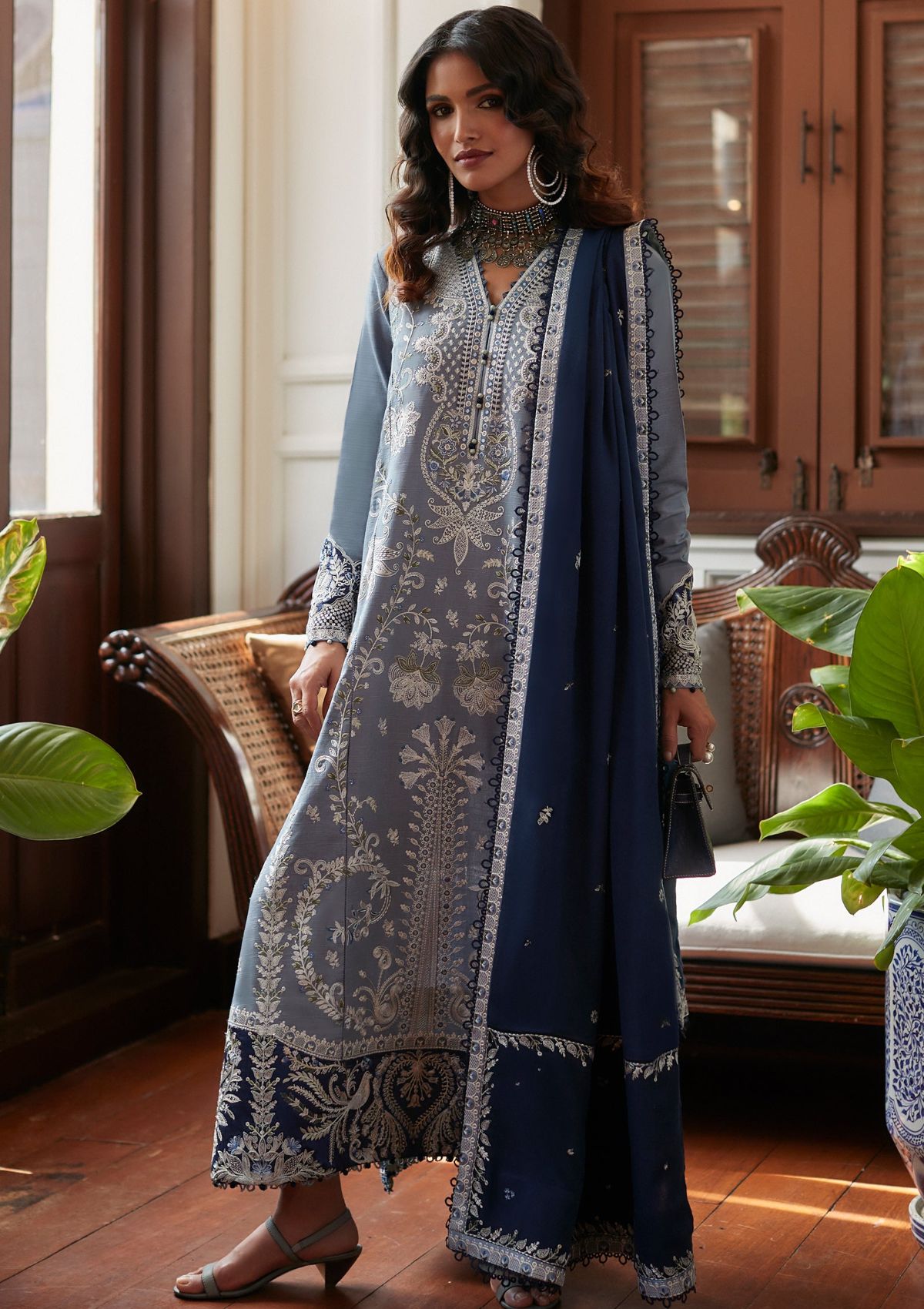 Winter Collection - Zaha - Unstitched - D#11 - Parisa available at Saleem Fabrics Traditions