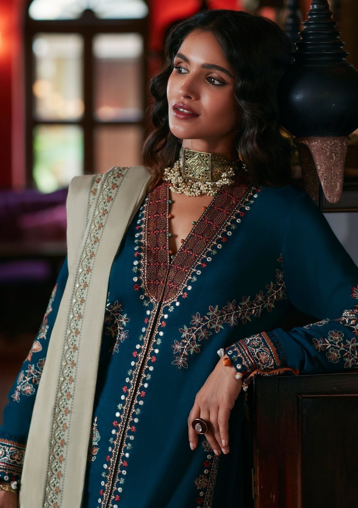 Winter Collection - Zaha - Unstitched - D#2 - Jehan available at Saleem Fabrics Traditions