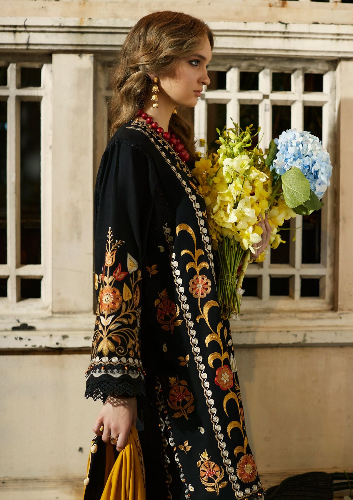 Winter Collection - Zaha - Unstitched - D#8 - Lunara available at Saleem Fabrics Traditions