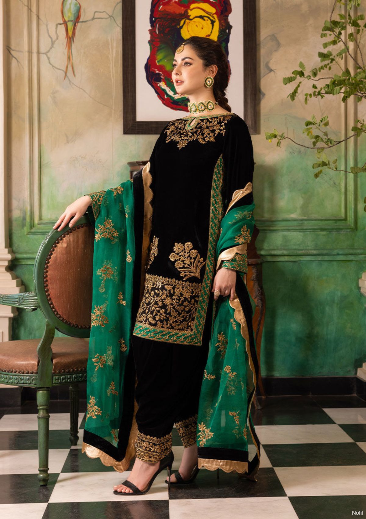 Winter Collection - Zainab Chottani - Velvet - ZCV#1 available at Saleem Fabrics Traditions