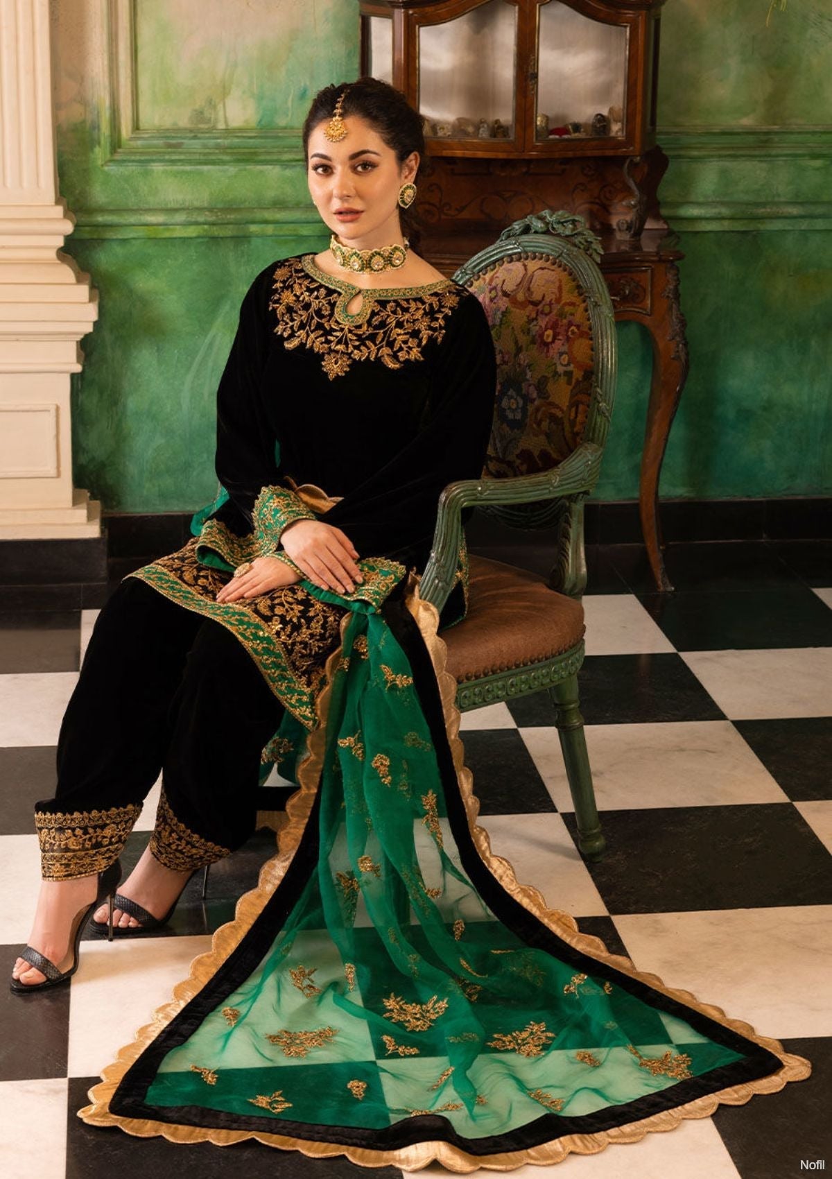 Winter Collection - Zainab Chottani - Velvet - ZCV#1 available at Saleem Fabrics Traditions