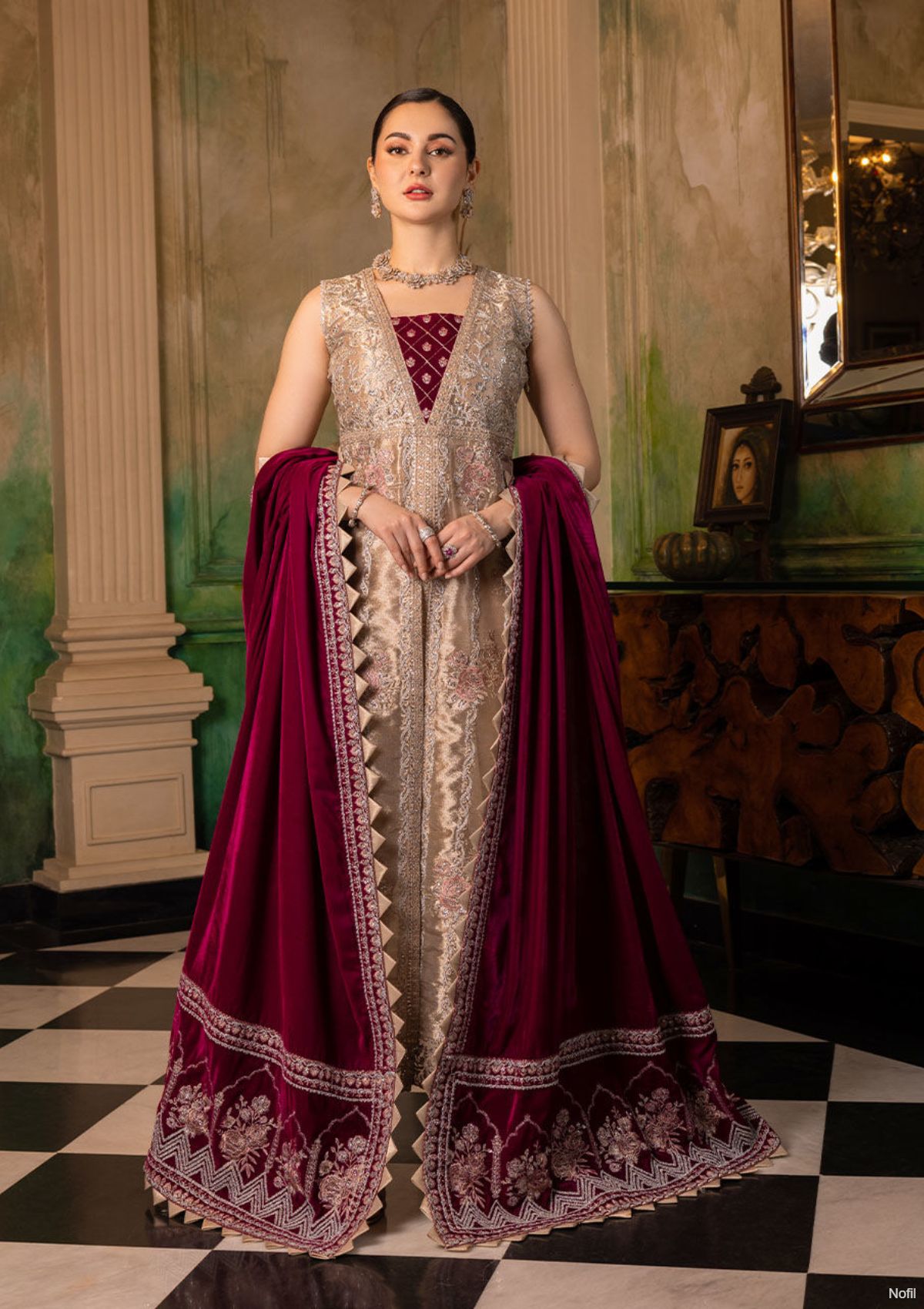 Winter Collection - Zainab Chottani - Velvet - ZCV#5 available at Saleem Fabrics Traditions